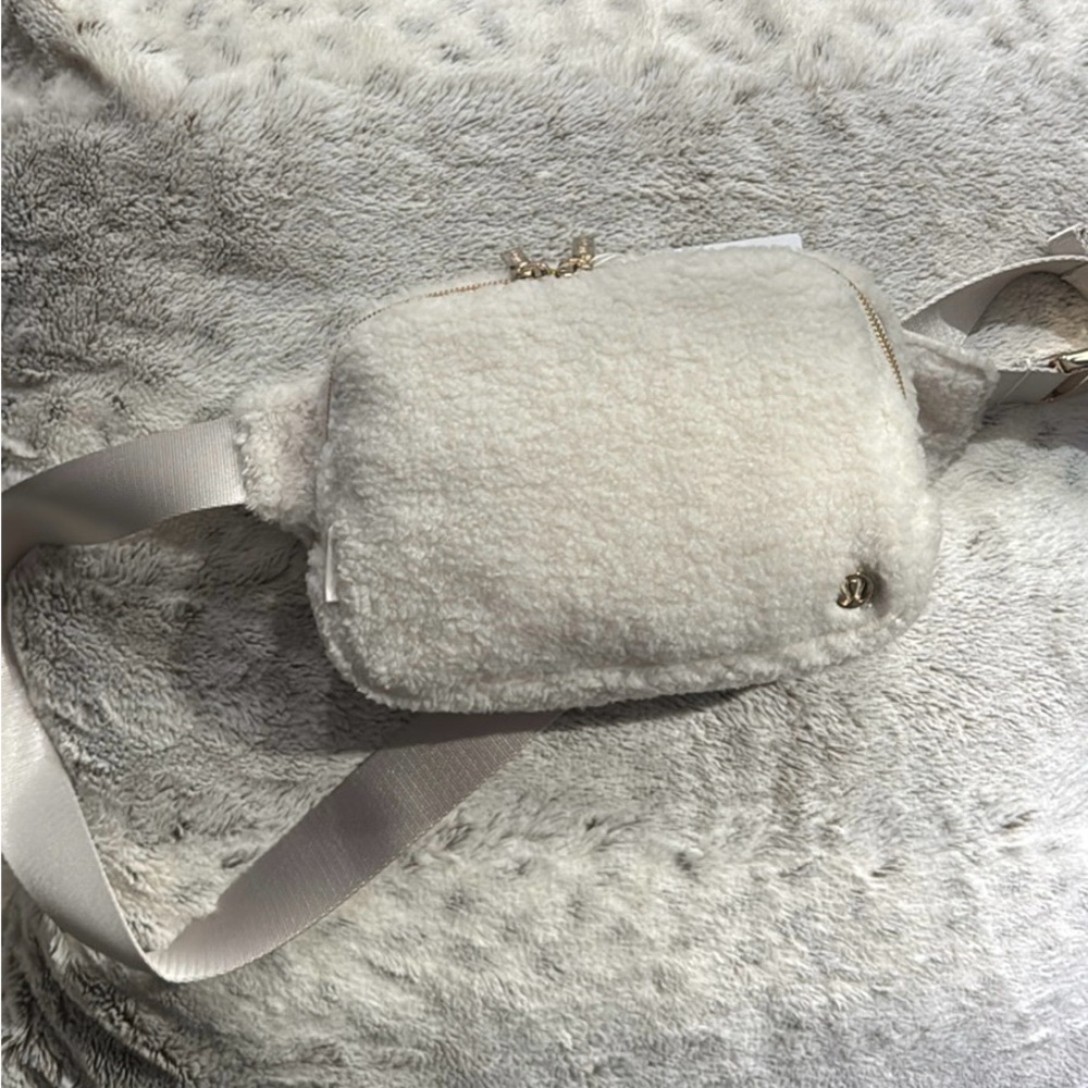 Lululemon Athletica Cream Sherpa Crossbody Bag